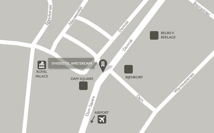 Map of Swissotel Amsterdam