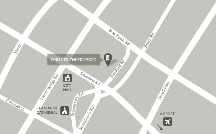 Map of the Swissotel Stamford Singapore hotel